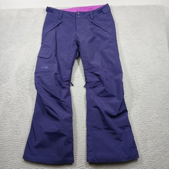The North Face Women's Snow Ski Pants Purple Insulated Waterproof Size M Short - Picture 1 of 6